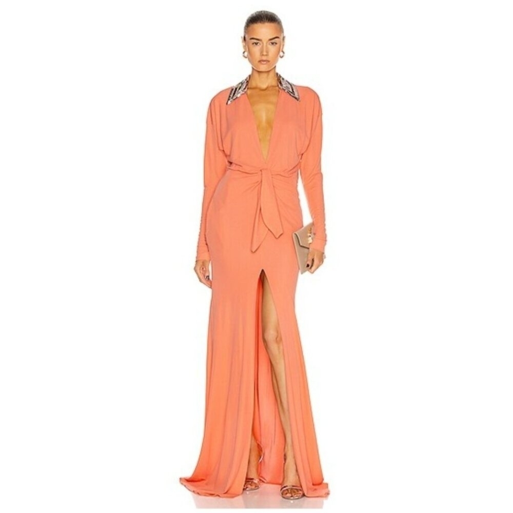 Dundas Long Sleeve Cinched Gown Size S